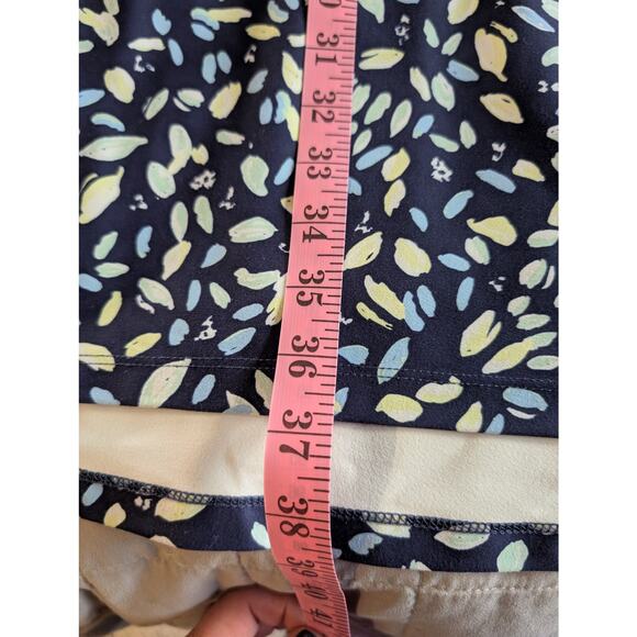 L.L.Bean Navy Blue Floral Racerback Tank Dress Casual Summer Medium - Picture 5 of 6